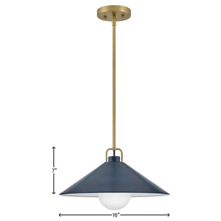 Zoë Single Light Metal Steel Dimmable Pendant