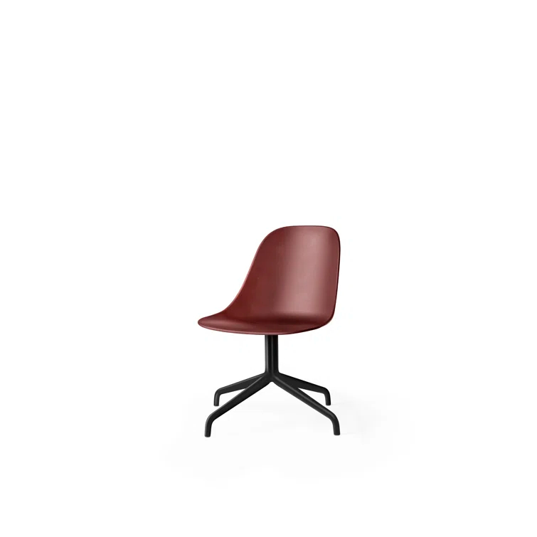 High Light Gray Leather Upholstered Swivel Side Chair with Metal Legs