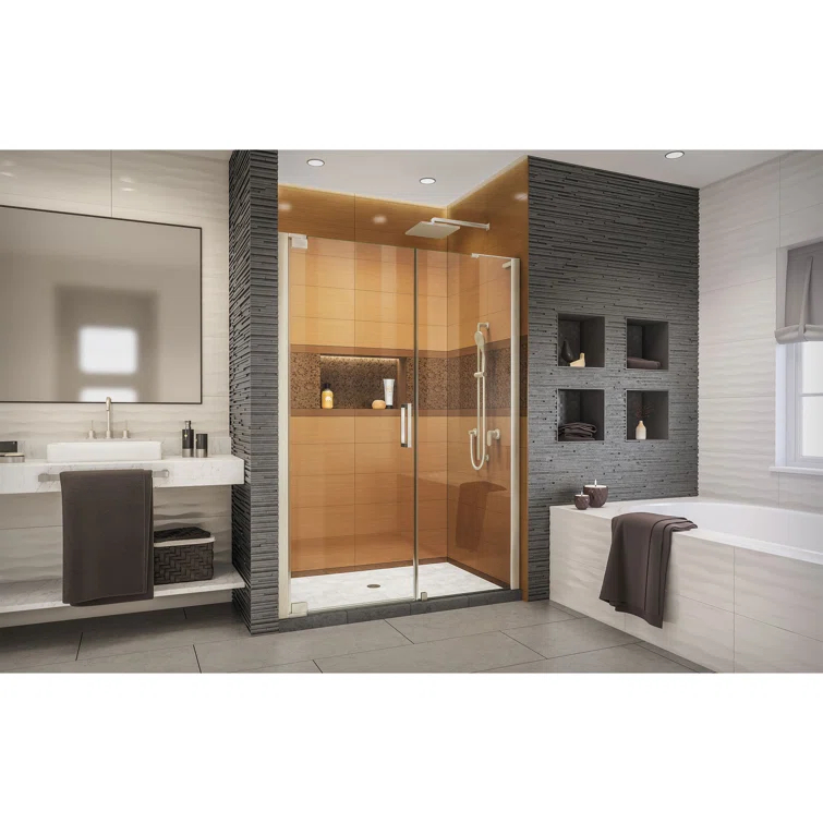 Elegance-LS 57.75" W x 72" H Pivot Frameless Shower Door with ClearMax™ Technology