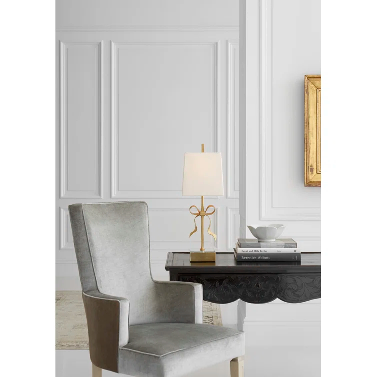 Ellery Adjustable Gold and Cream Outdoor Table Lamp
