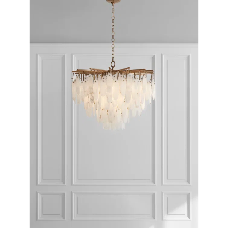 Luxurious Antique-Burnished Brass 42-Light Chandelier