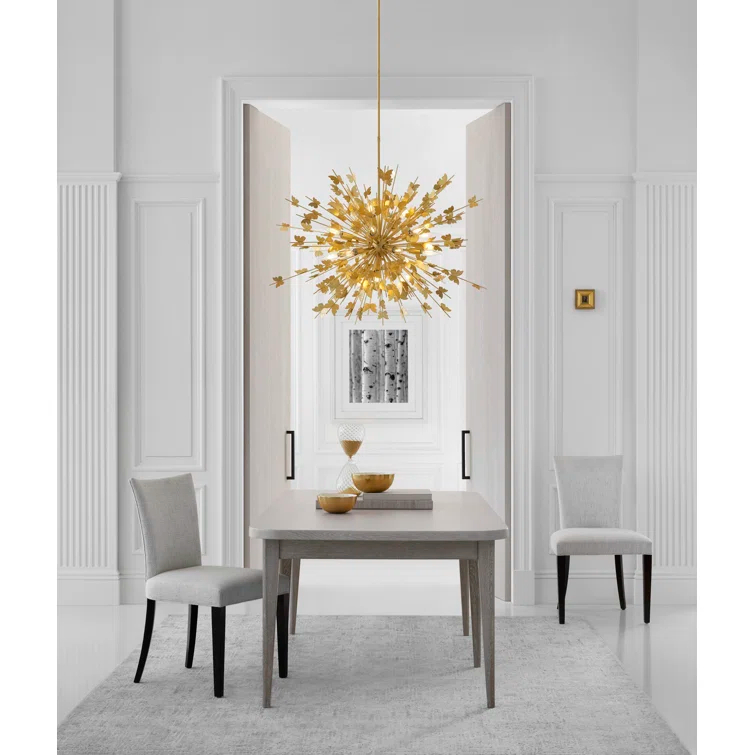 Farfalle Gold Crystal 18-Light Organic Elegance Chandelier