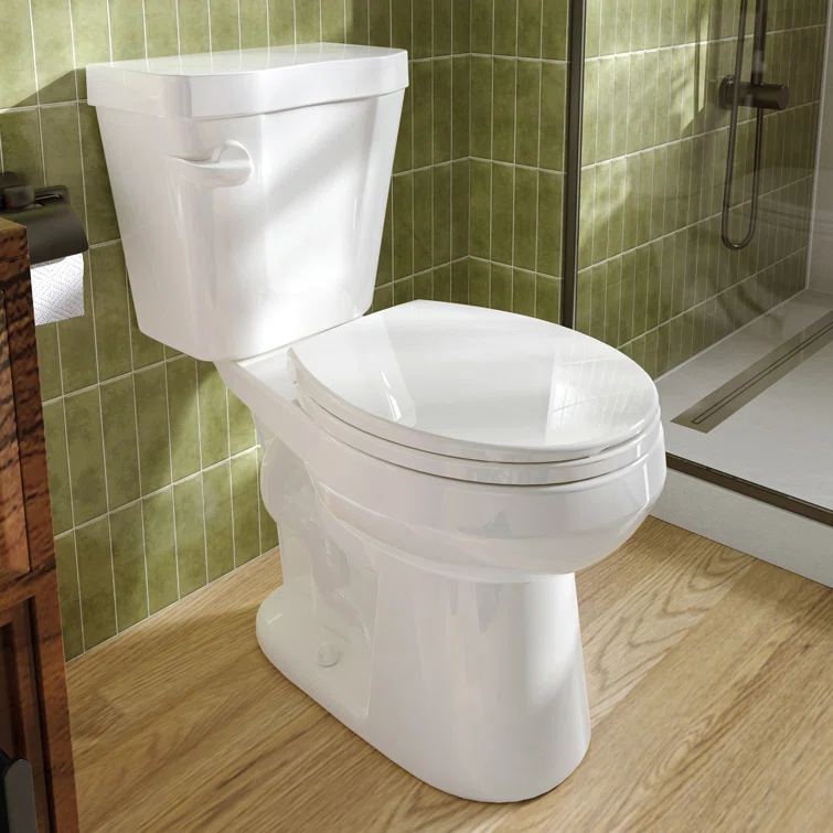 HOROW 1.28 GPF Round Chair Height Floor Mounted Two-Piece Toilet (Seat Included)
