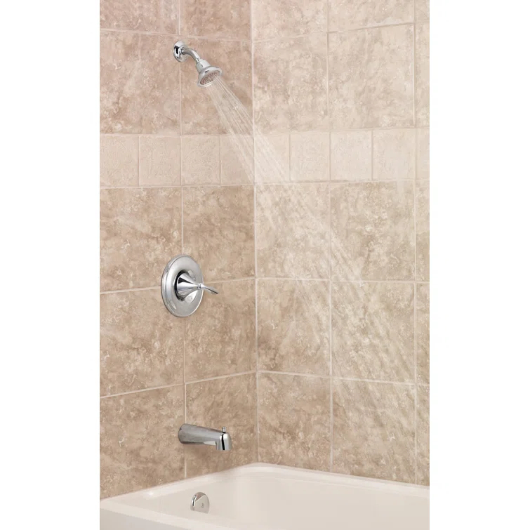 Eva Pressure Balance Tub and Shower Faucet Trim with Lever Handle and Posi-Temp
