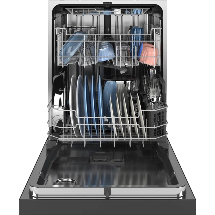 GE Appliances 24" 47 Decibel ENERGY STAR Certified Built-in Front Control Dishwasher with Adjustable Rack and Tall Tub