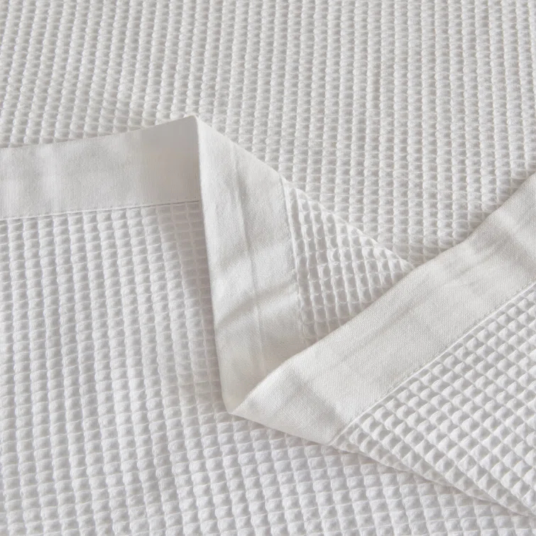 100% Cotton Lightweight Waffle Weave Summer Blanket