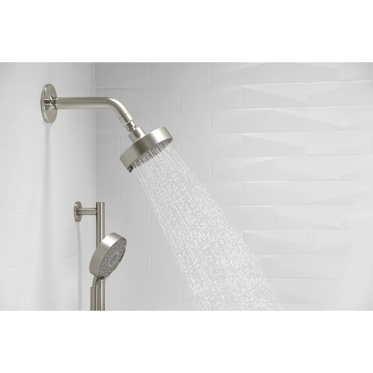 Kohler Purist Performance Showering Kit, 1.75 GPM Multifunction Showerhead and Handshower Package, Three Spray Settings