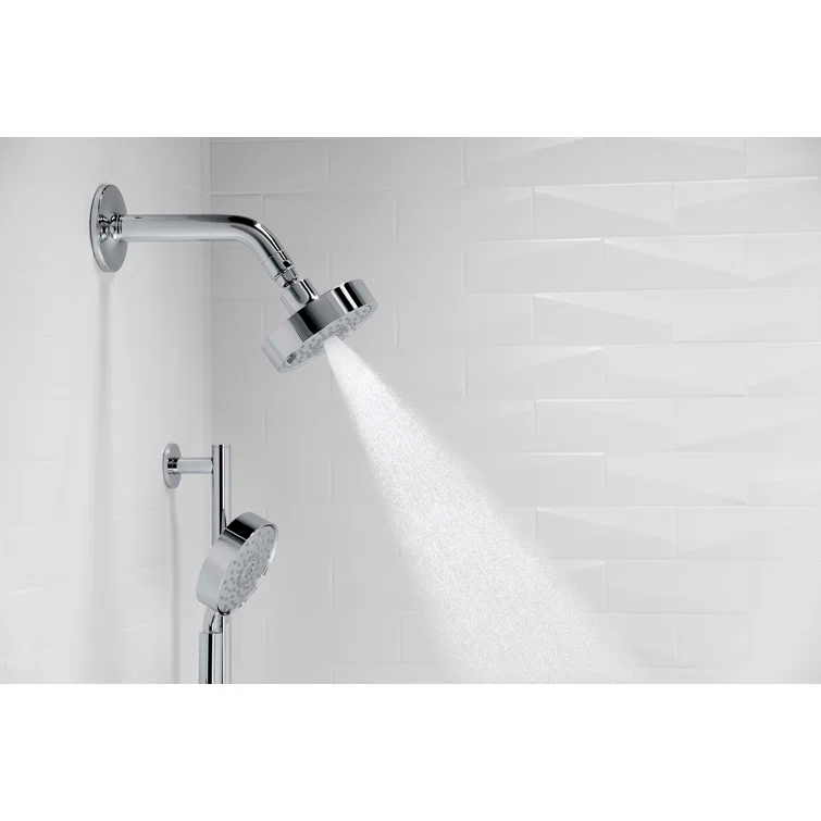 Kohler Purist Performance Showering Kit, 2.5 GPM Multifunction Showerhead and Handshower Package, Three Spray Settings