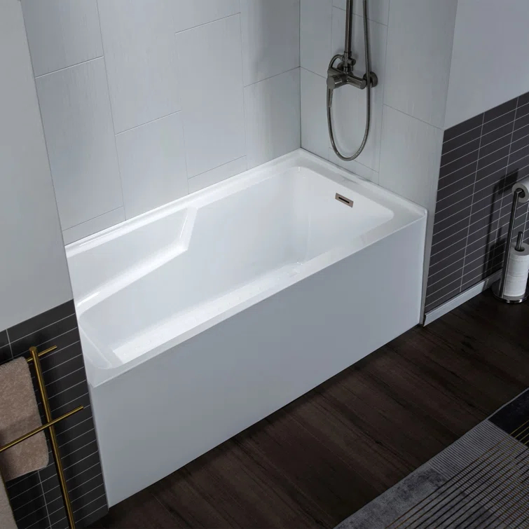 Flint 60'' x 30'' Alcove / Tile In Soaking Acrylic Bathtub