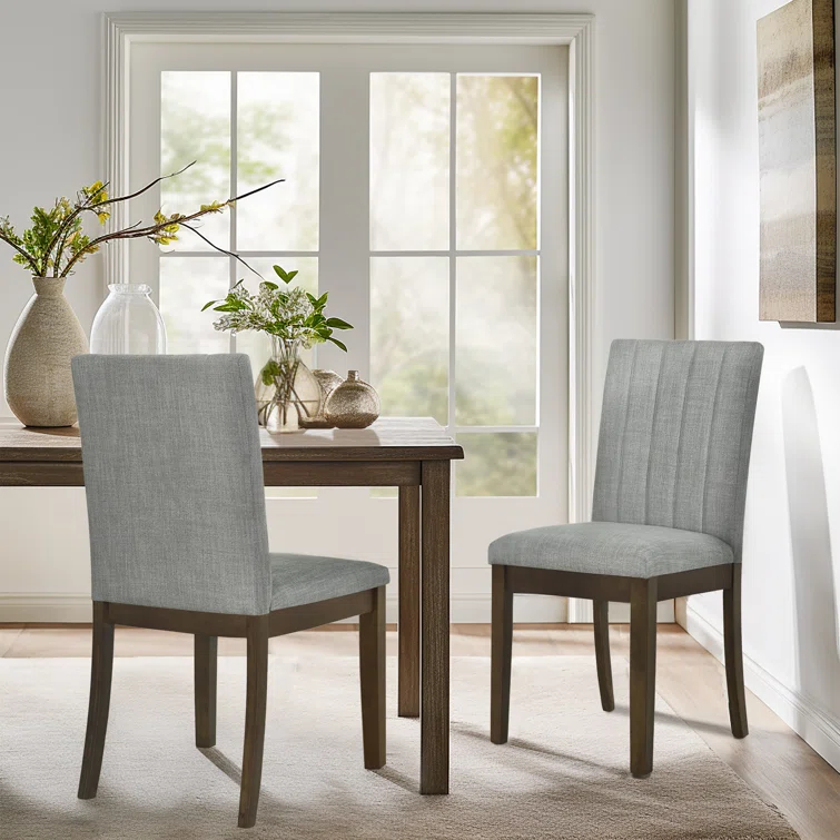 Upholstered Channel-back Dining Chair