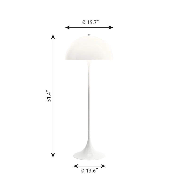 Panthella White Opal Acrylic Floor Lamp