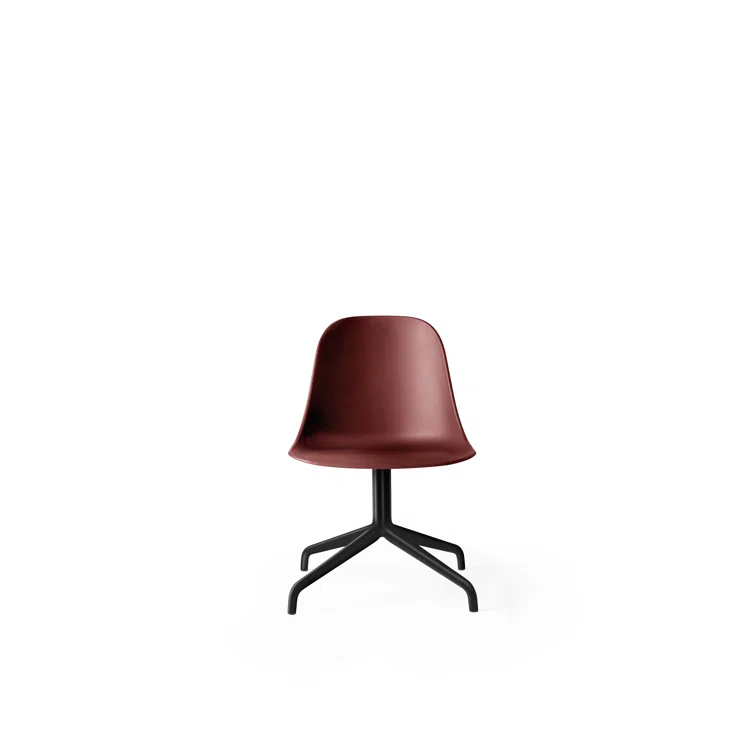 High Light Gray Leather Upholstered Swivel Side Chair with Metal Legs