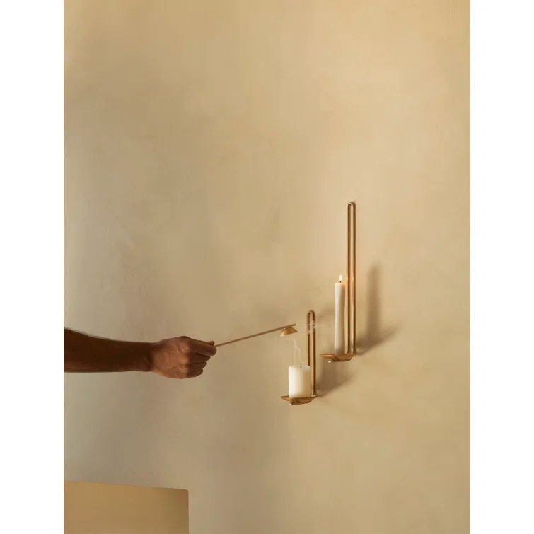Medieval Elegance Brass Wall Candle Holder Sconce