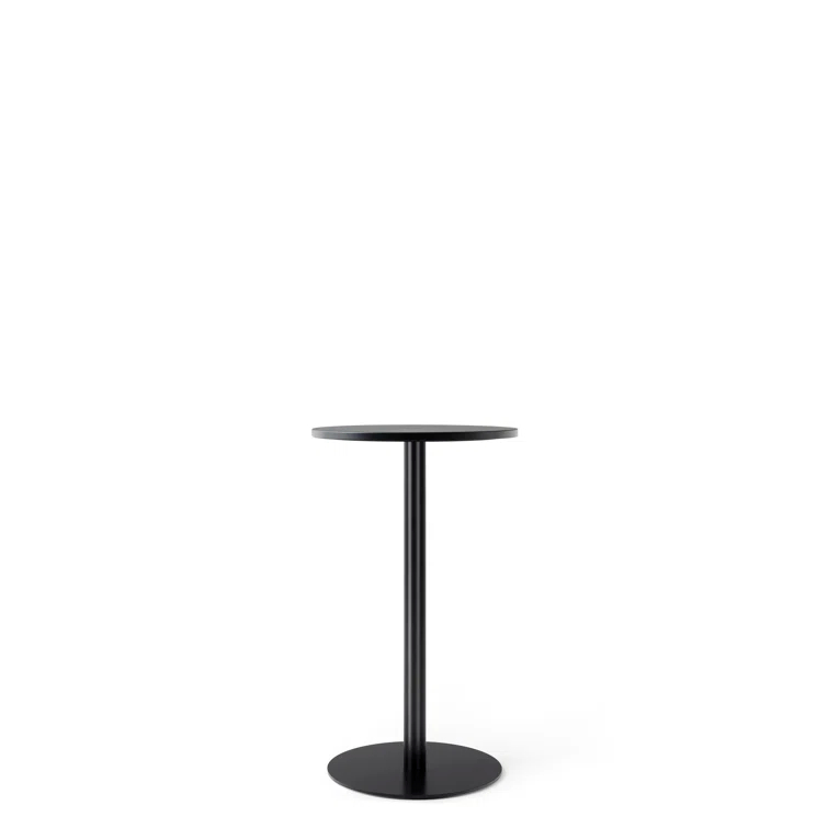 Scandinavian Harbour Column 36.5"H Black Marble & Steel Extendable Dining Table