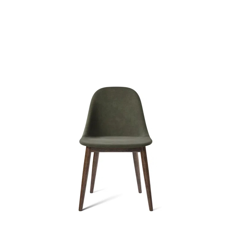 Black Oak & Gray Acrylic Side Chair with Solid Wood Legs