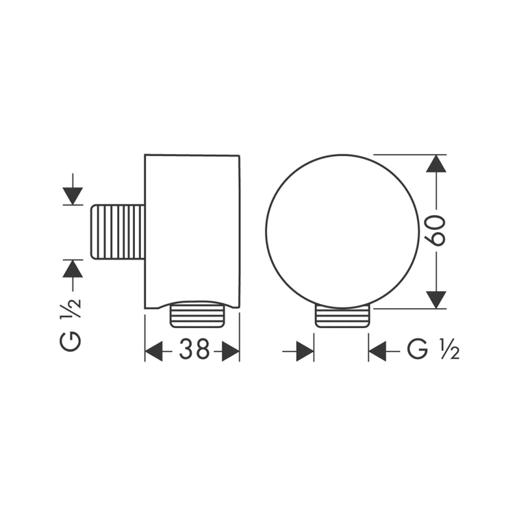 AXOR Showersolutions Wall Outlet With Check Valves