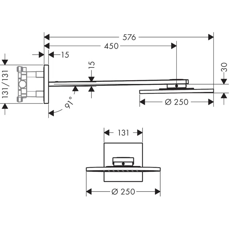 ShowerSolutions Rain Adjustable Shower Head