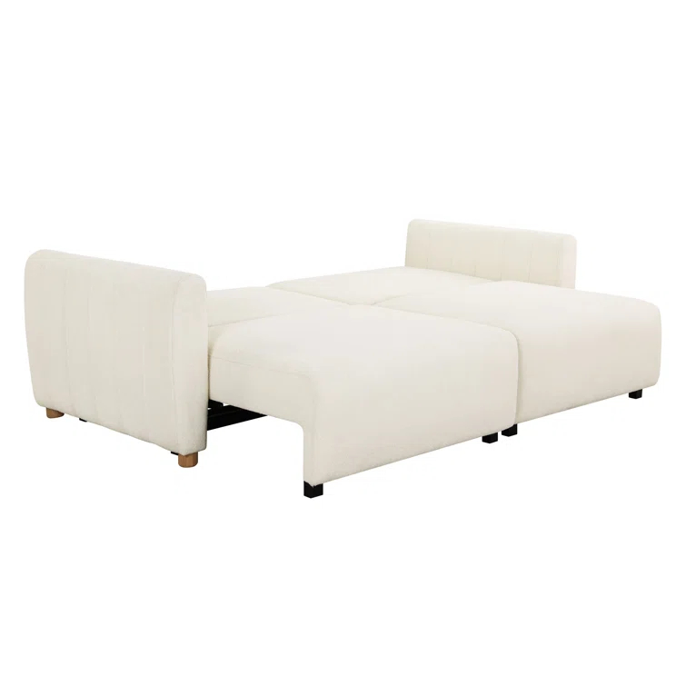 Serta Lowry 91.7" Queen Size Channel Tufted Convertible Sleeper Sofa