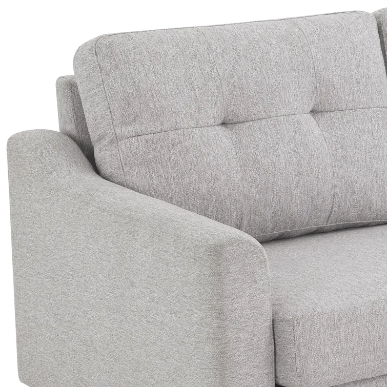 Serta Bellamy 2 in 1 Convertible Loveseat Chaise and Ottoman