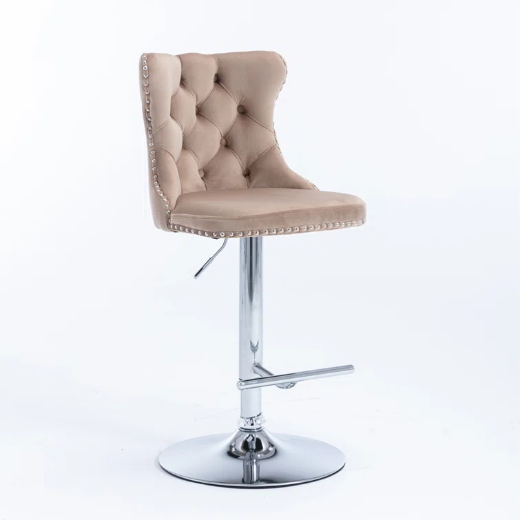 Julias Swivel Upholstered Adjustable Height Counter Stool (Set of 2)