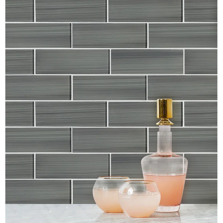 Premium Hand Painted 4" x 12" Straight Edge Glass Subway Tile