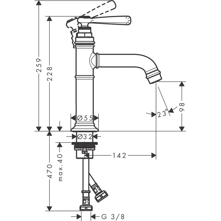 Montreux Single Hole Faucet Single-handle Bathroom Faucet