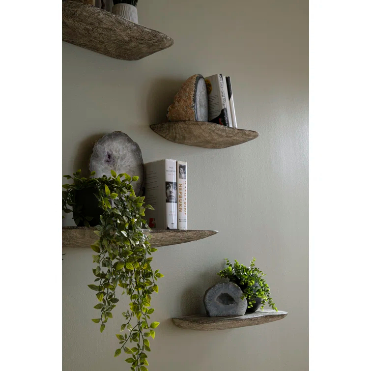 Small Gray Stone Floating Shelf