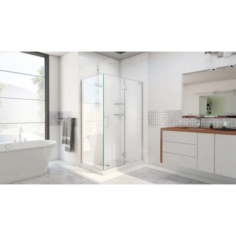 Unidoor-X 48.38" x 72" Rectangle Hinged Shower Enclosure