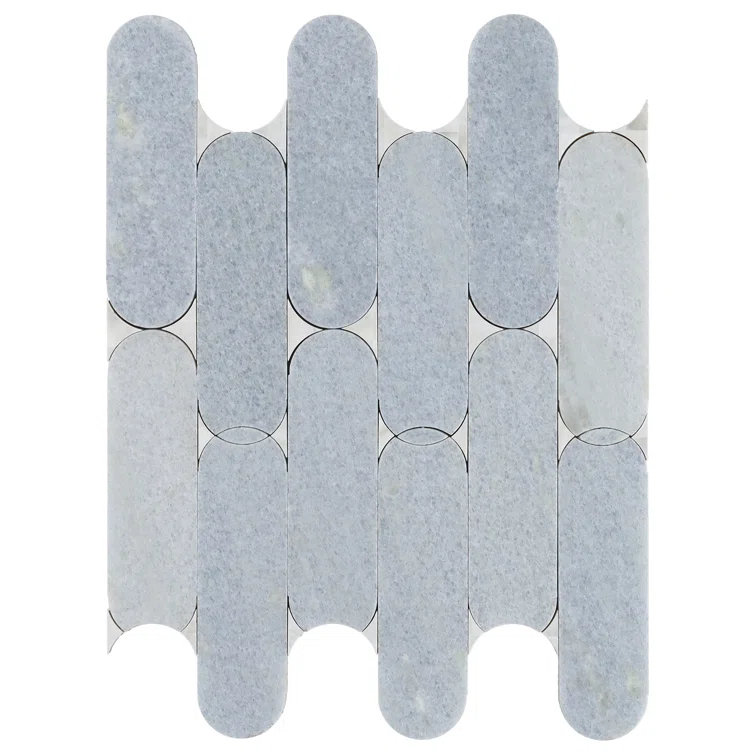 Nostradam 9.96" W x 11.22" L Marble and Brass Mosaic Tile (0.77 Sq. Ft. / Sheet)