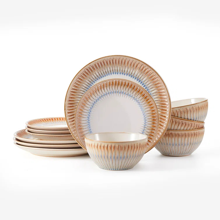 Pfaltzgraff Hensley 12-Piece Stoneware Dinnerware Set, Service for 4