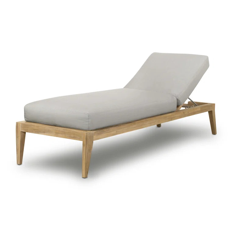 Amine 24'' Outdoor Acacia Chaise Lounge
