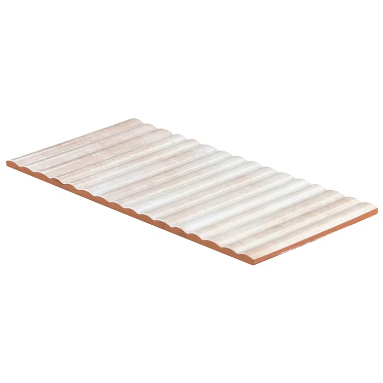 Canu 5.9 In. x 11.81 In. Polished Fluted Ceramic Subway Wall Tile (9.68 Sq. Ft. / Case)