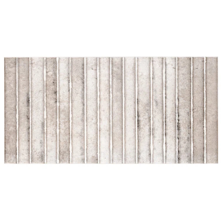 Canu 5.9 In. x 11.81 In. Polished Fluted Ceramic Subway Wall Tile (9.68 Sq. Ft. / Case)