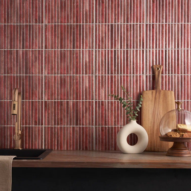 Canu 5.9 In. x 11.81 In. Polished Fluted Ceramic Subway Wall Tile (9.68 Sq. Ft. / Case)