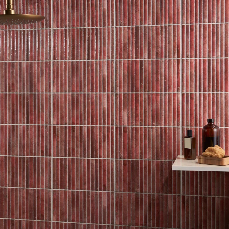 Canu 5.9 In. x 11.81 In. Polished Fluted Ceramic Subway Wall Tile (9.68 Sq. Ft. / Case)