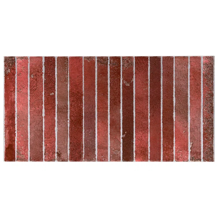 Canu 5.9 In. x 11.81 In. Polished Fluted Ceramic Subway Wall Tile (9.68 Sq. Ft. / Case)