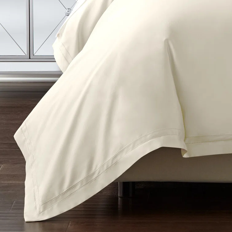 Ivory Queen Egyptian Cotton 3-Piece Duvet Cover Set