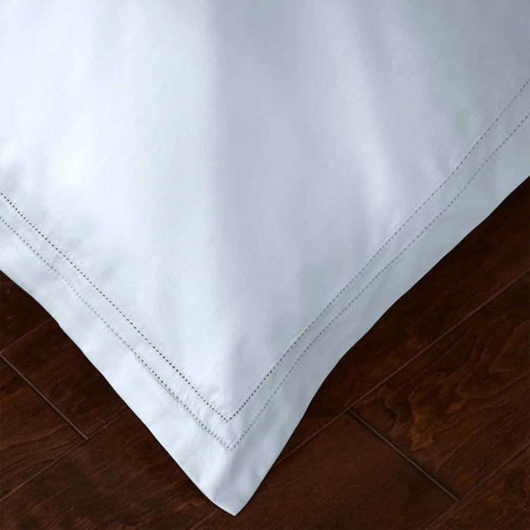 Icy Blue Queen Cotton Duvet Cover Set with Shams