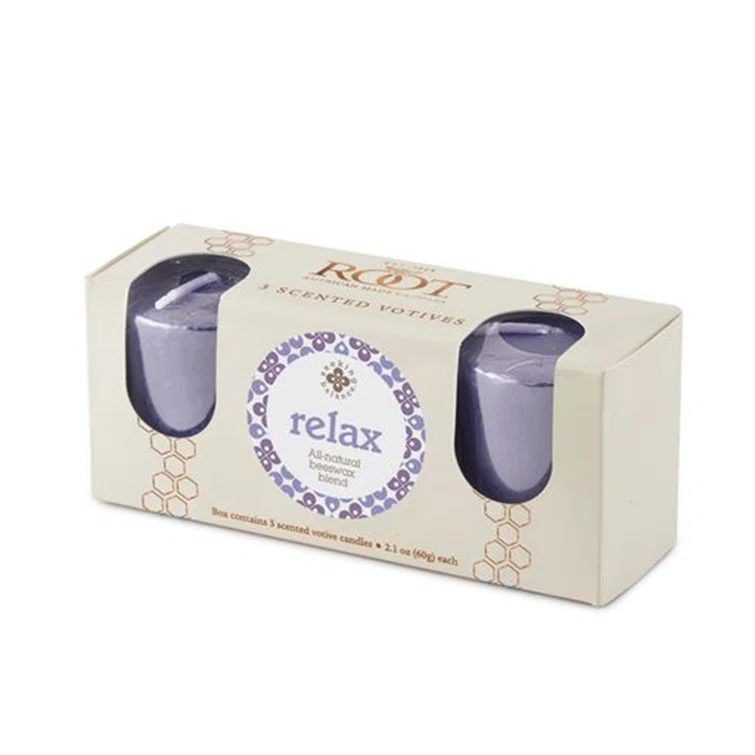 Root Candles Seeking Balance Aromatherapy Relax Votive Candle (Set of 3)