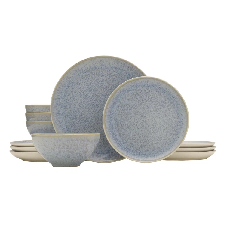 Barrett 12-Piece Stoneware Dinnerware Set, Service for 4