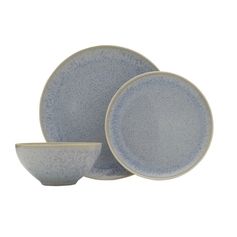 Barrett 12-Piece Stoneware Dinnerware Set, Service for 4