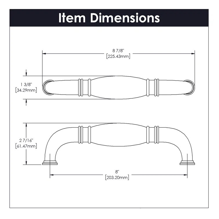 Williamsburg 8" Center to Center Appliance Pull