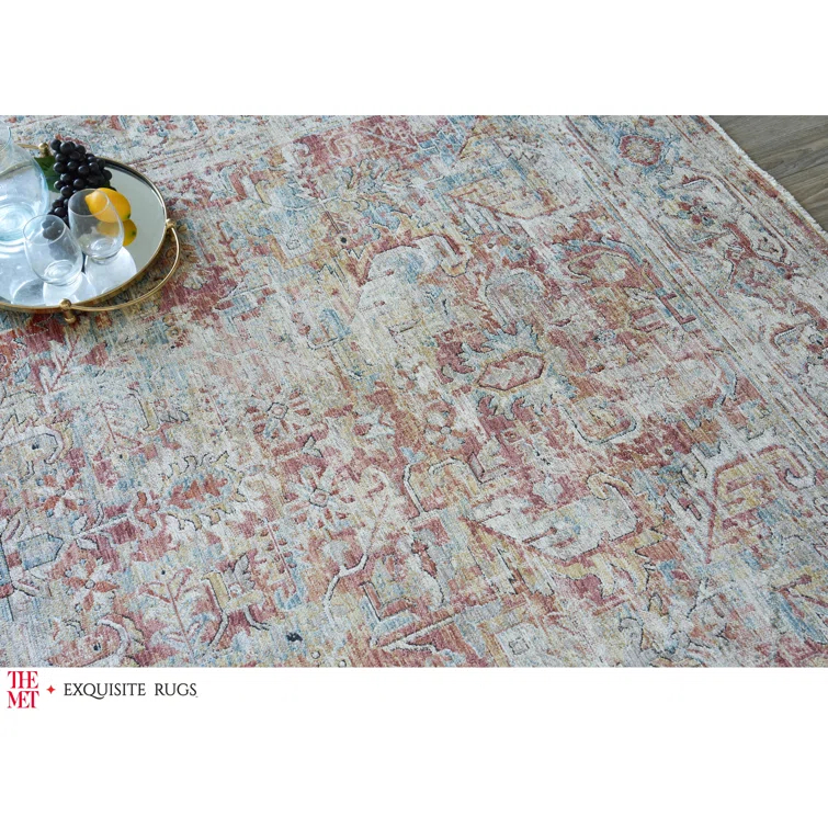 The Met x Exquisite Rugs Antique Loom Rust/Beige Area Rug