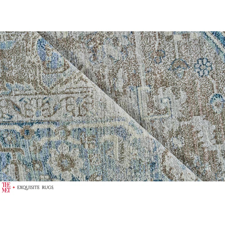 The Met x Exquisite Rugs Vintage Looms Rust/Navy Area Rug