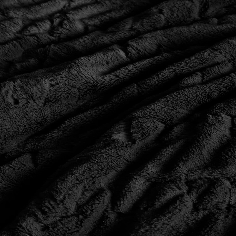 Almagul Ruched Fur Down Alternative Comforter Set