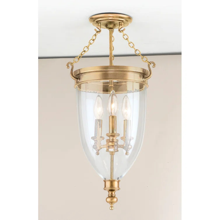 Hanover Glass Semi Flush Mount