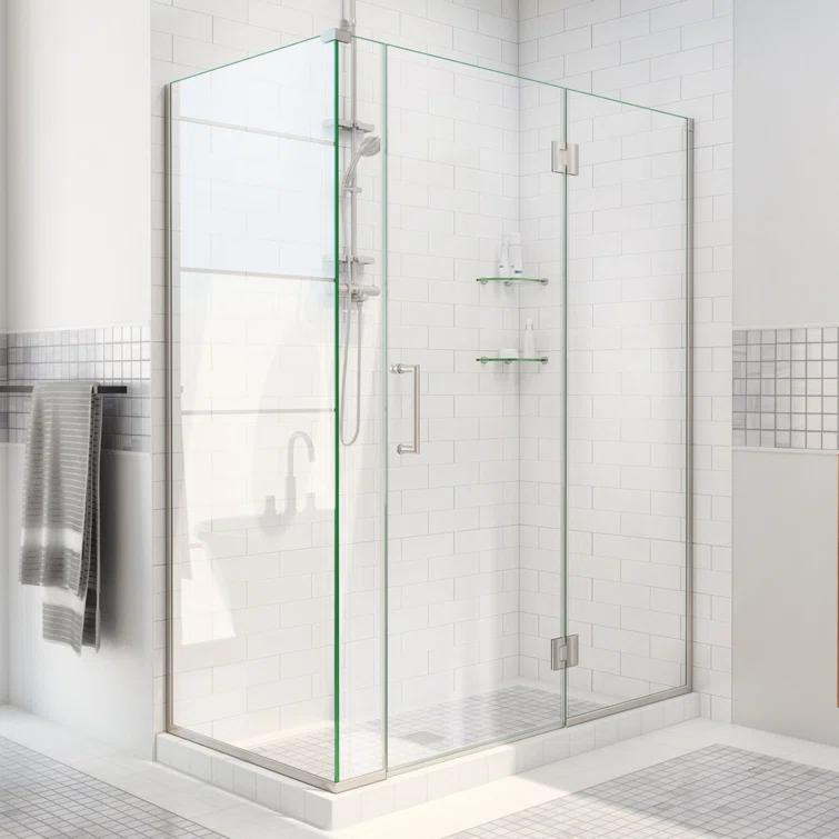 Unidoor-X 40" x 72" Hinged Frameless Shower Door with ClearMax™ Technology