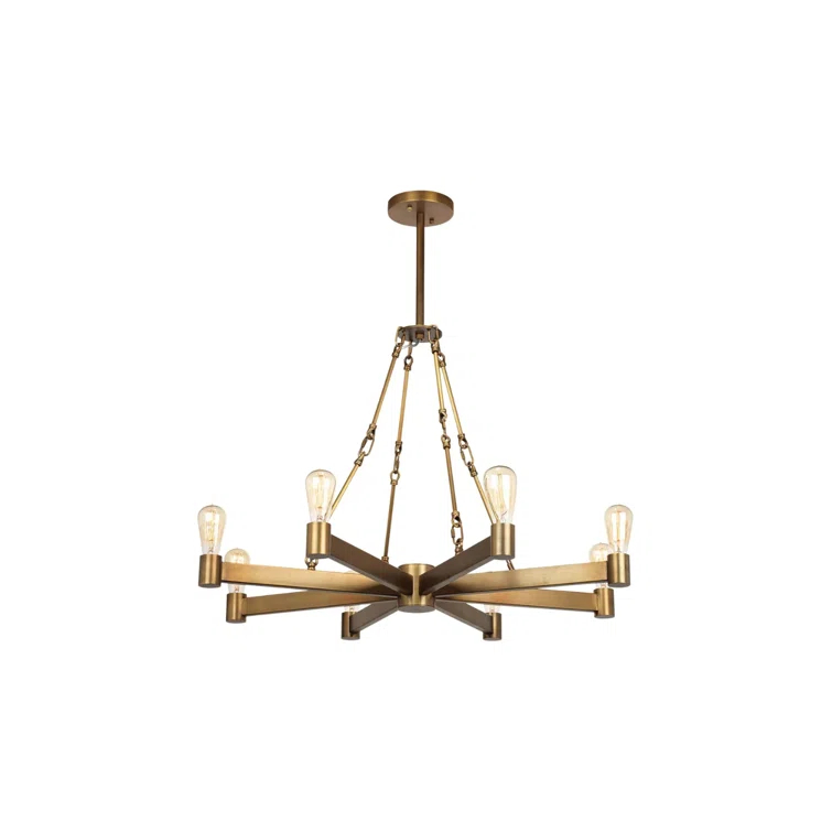 Manchester Antique Brass 8-Light Circular Chandelier