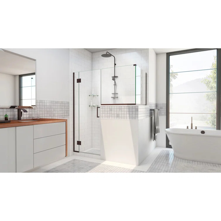 DreamLine Unidoor-X 60 W x 36.38 D x 72 H Frameless Rectangle Hinged Shower Enclosure E124303636-06