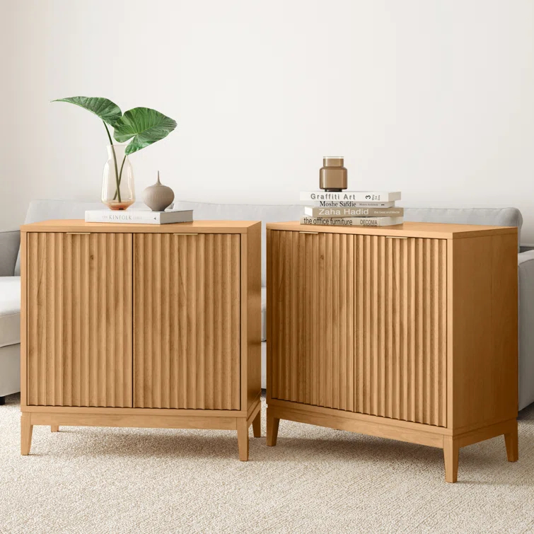 Jasper 2-Pack Solid Wood Accent Cabinet or TV Stand